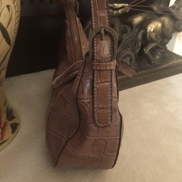 Nine West, Croc Embossed Bag, Brown - Picture 6 of 8